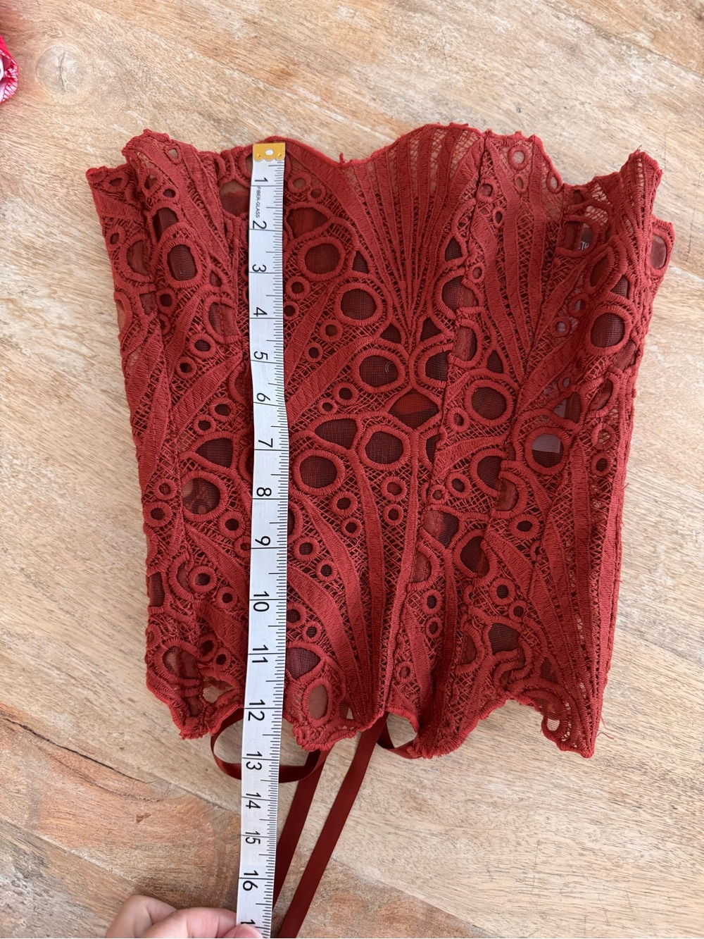 Pretty Little Thing Textured Sheet Floral Lace Corset - Picture 6 of 7